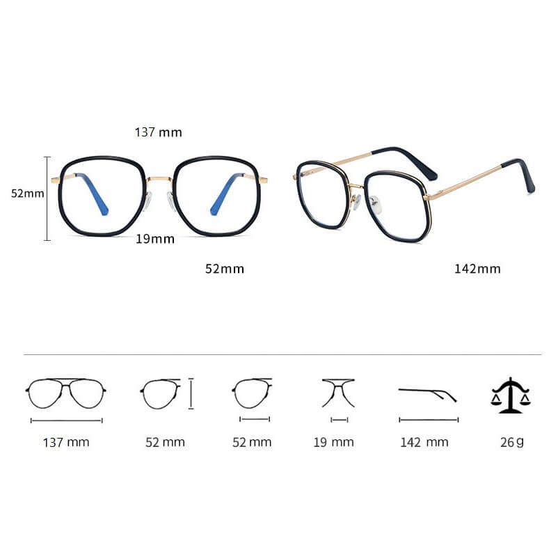 SOLIDNE Damskie Okulary Zerówki do KOMPUTERA Blue Light OPRAWKI Teleskopy