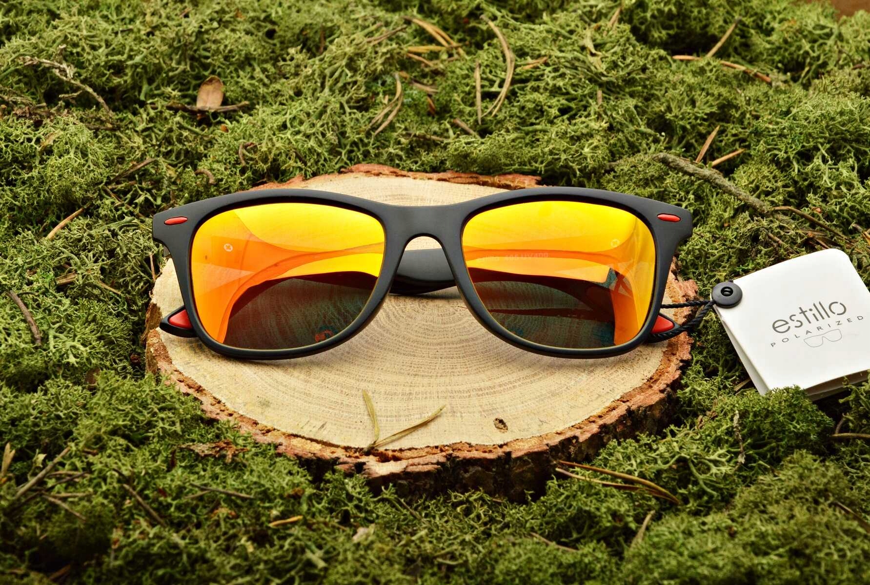 Okulary POLARYZACYJNE Lustro Przeciwsłoneczne Nerd marki ESTILLO + GRATISY