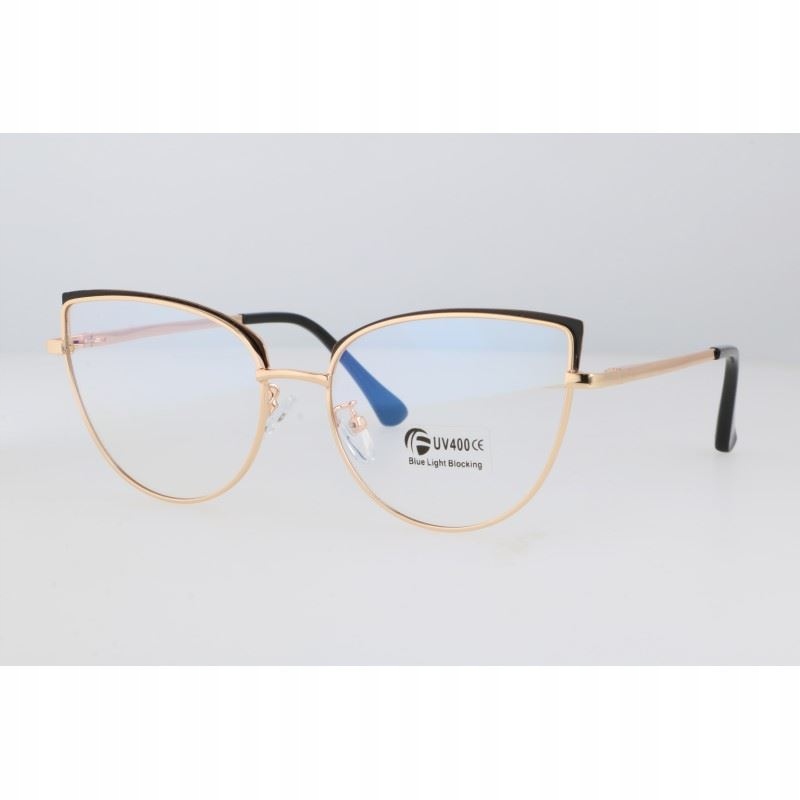 OKULARY ZERÓWKI Z FILTREM BLUE LIGHT DO KOMPUTERA OCHRONNE DAMSKIE KOCIE +