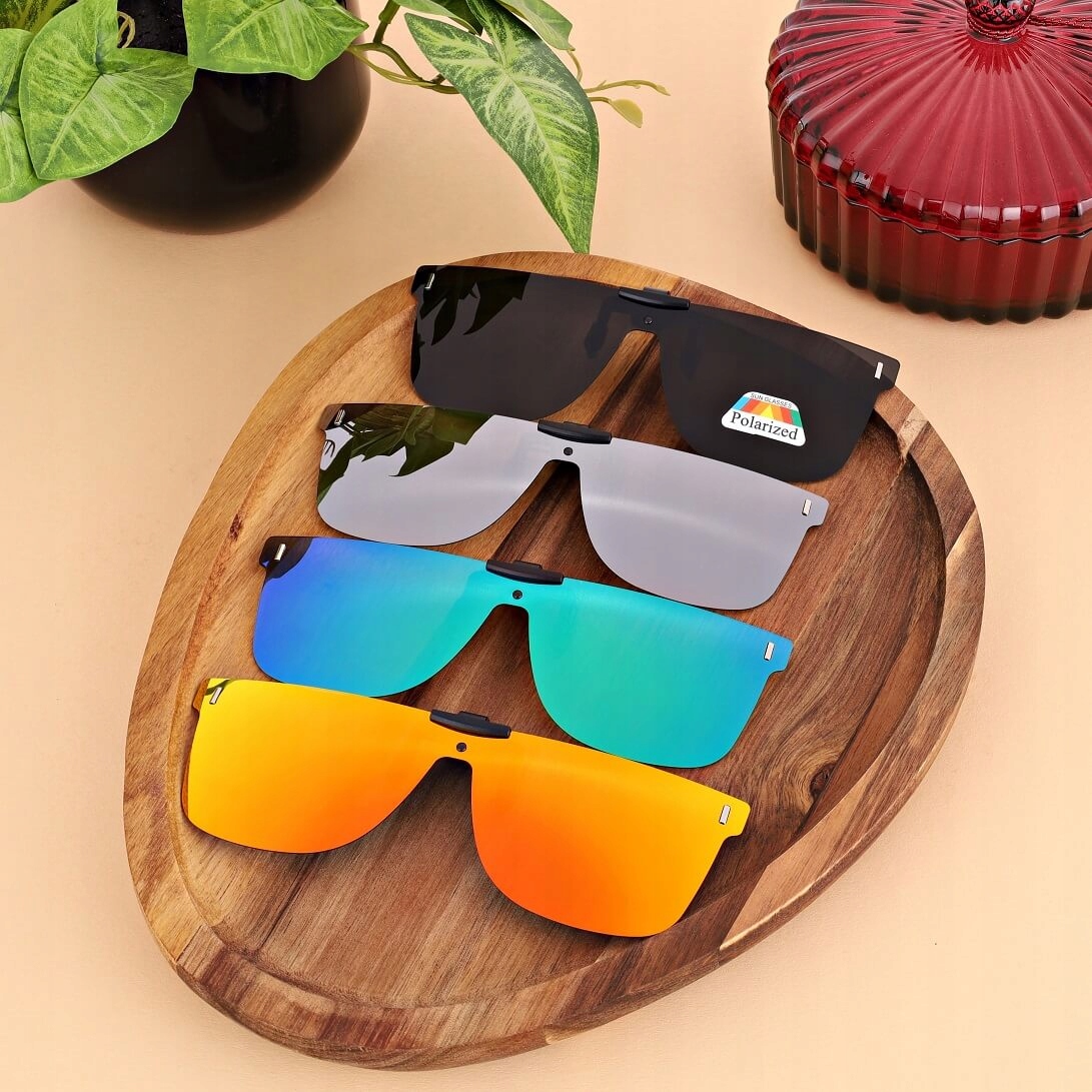 NAKŁADKI uchylne PRZECIWSŁONECZNE POLARYZACYJNE NA OKULARY KOREKCYJNE