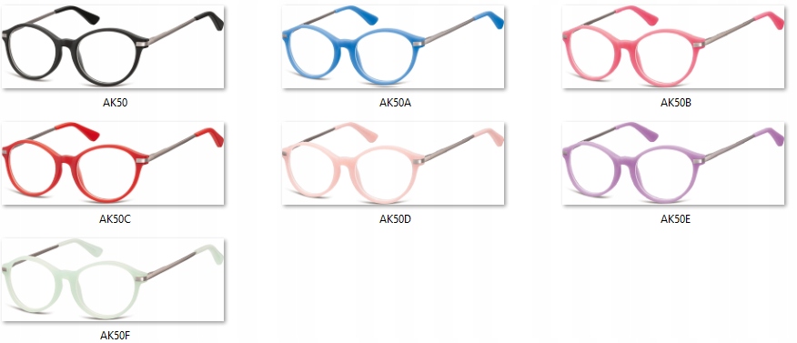 Okulary OPRAWKI LENONKI dziecięce ZERÓWKI mat