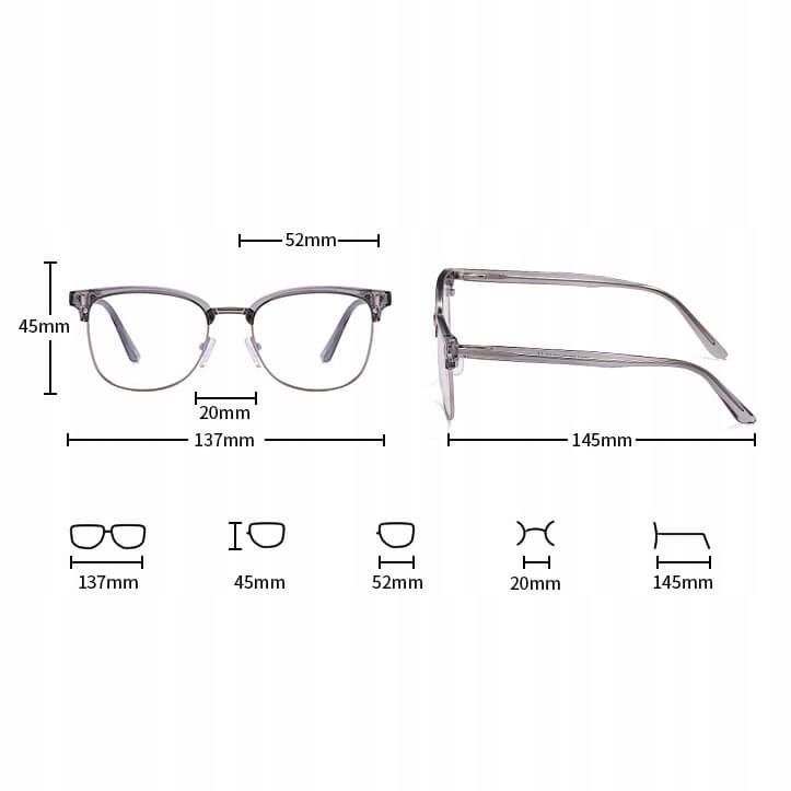 SOLIDNE Okulary Zerówki do KOMPUTERA Blue Light OPRAWKI Męskie/Damskie FLEX