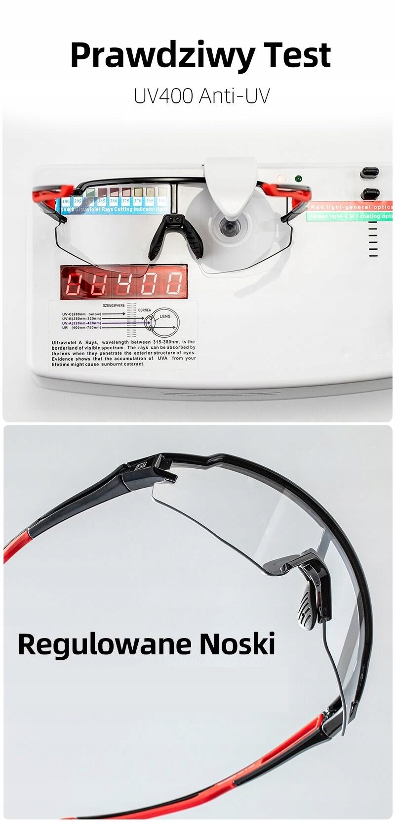 Rowerowe Okulary PRZECIWSŁONECZNE FOTOCHROM Ramka