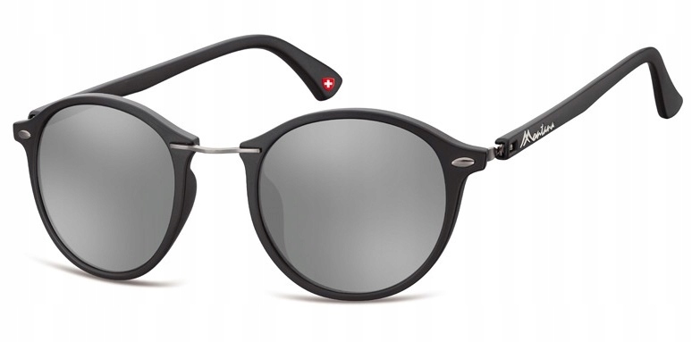 OKRAGŁE Okulary Męskie Lustrzane PRZECIWSŁONECZNE