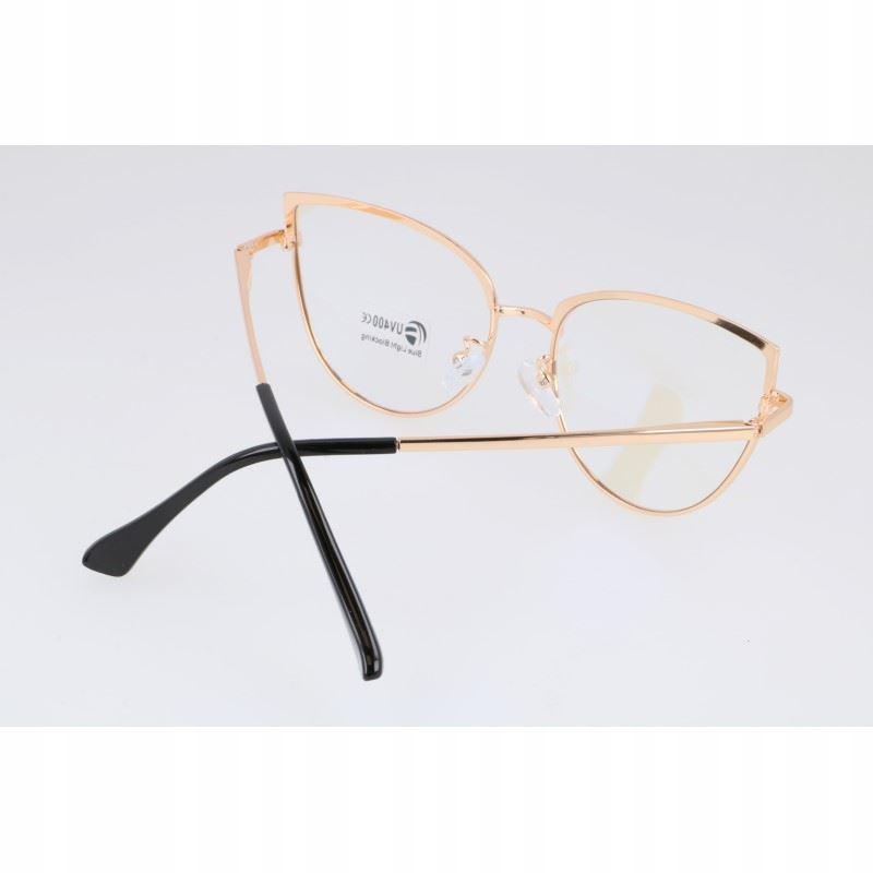 OKULARY ZERÓWKI Z FILTREM BLUE LIGHT DO KOMPUTERA OCHRONNE DAMSKIE KOCIE +