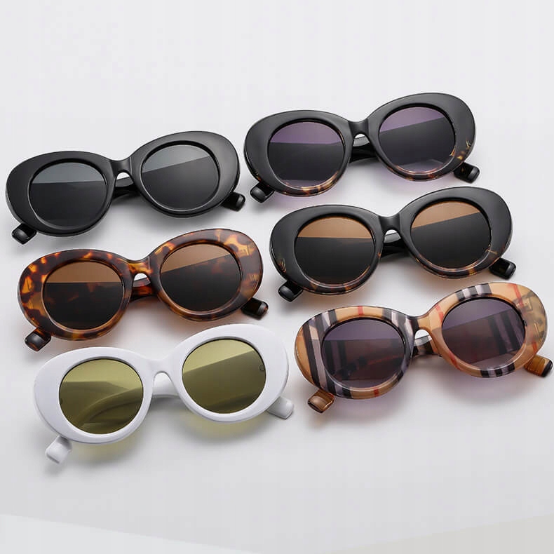 Damskie OKULARY PRZECIWSŁONECZNE Muchy UV400 Czarne + ETUI + ŚCIERKA