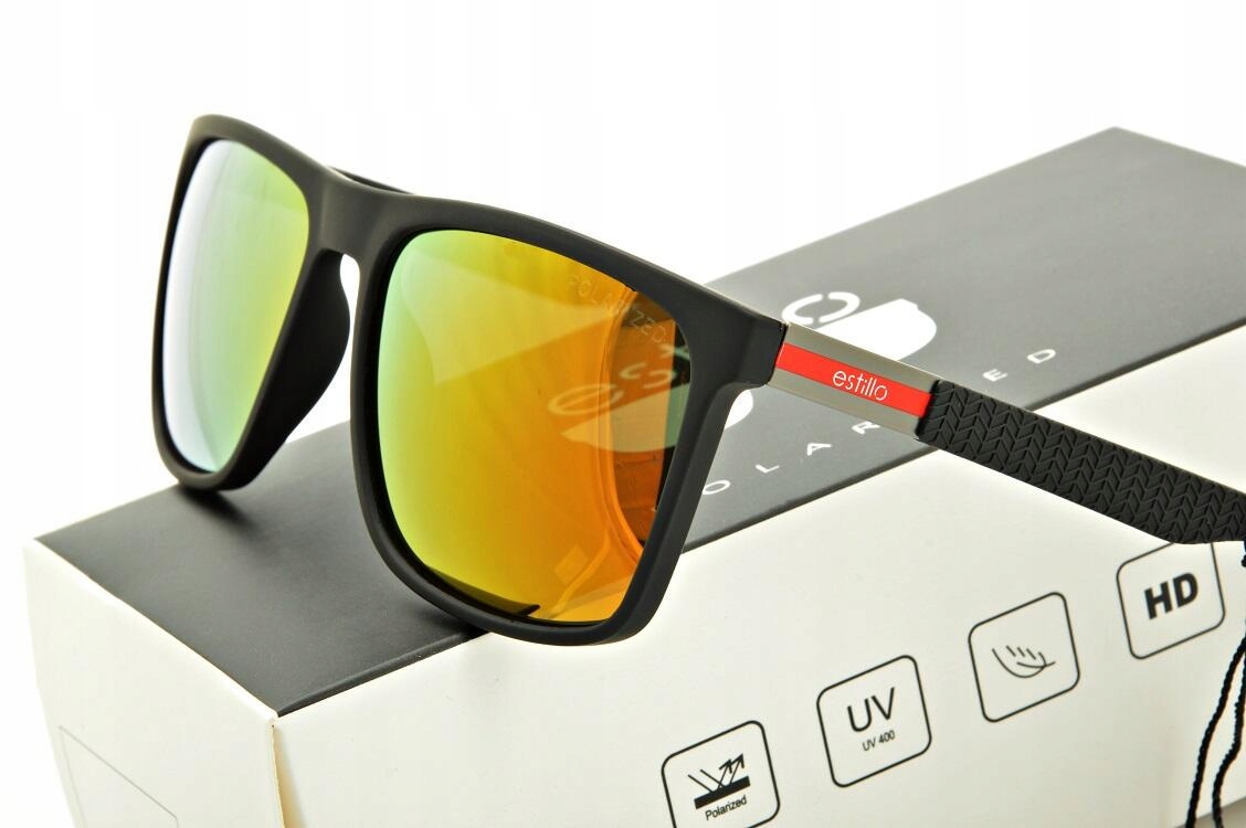 MĘSKIE Okulary POLARYZACYJNE PRZECIWSŁONECZNE UV marki ESTILLO + GRATISY