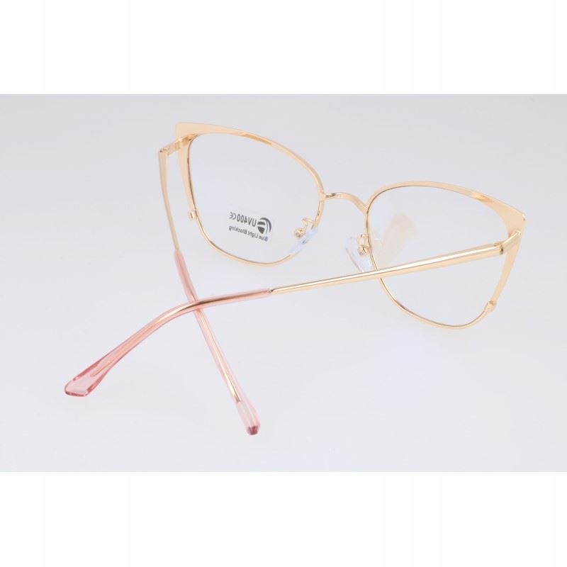 OKULARY ZERÓWKI Z FILTREM BLUE LIGHT DO KOMPUTERA OCHRONNE DAMSKIE KOCIE +