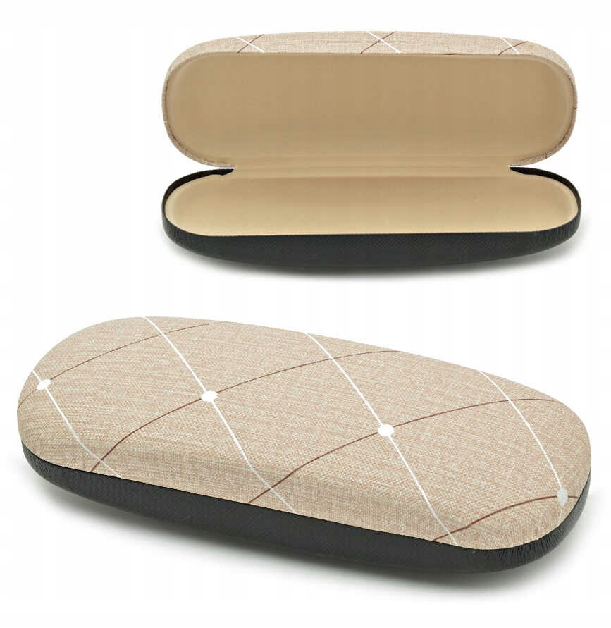 POKROWIEC OKULAROWY ETUI CASE TWARDE BRĄZOWE