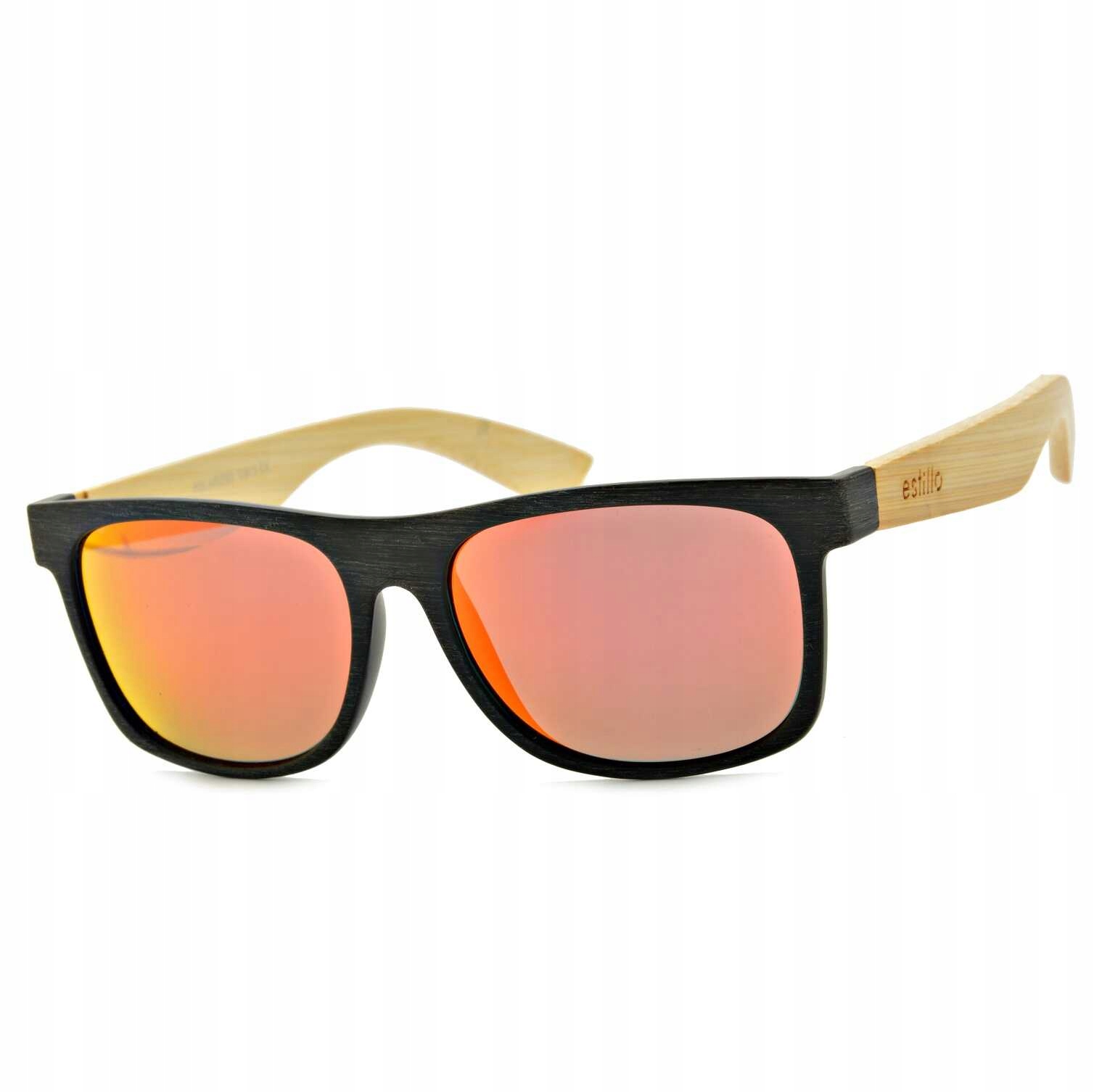 Drewniane Okulary POLARYZACJA NERD Przeciwsłoneczn marki ESTILLO + GRATISY