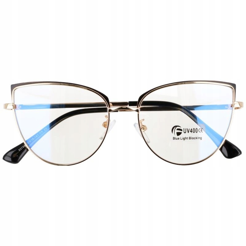 OKULARY ZERÓWKI Z FILTREM BLUE LIGHT DO KOMPUTERA OCHRONNE DAMSKIE KOCIE +