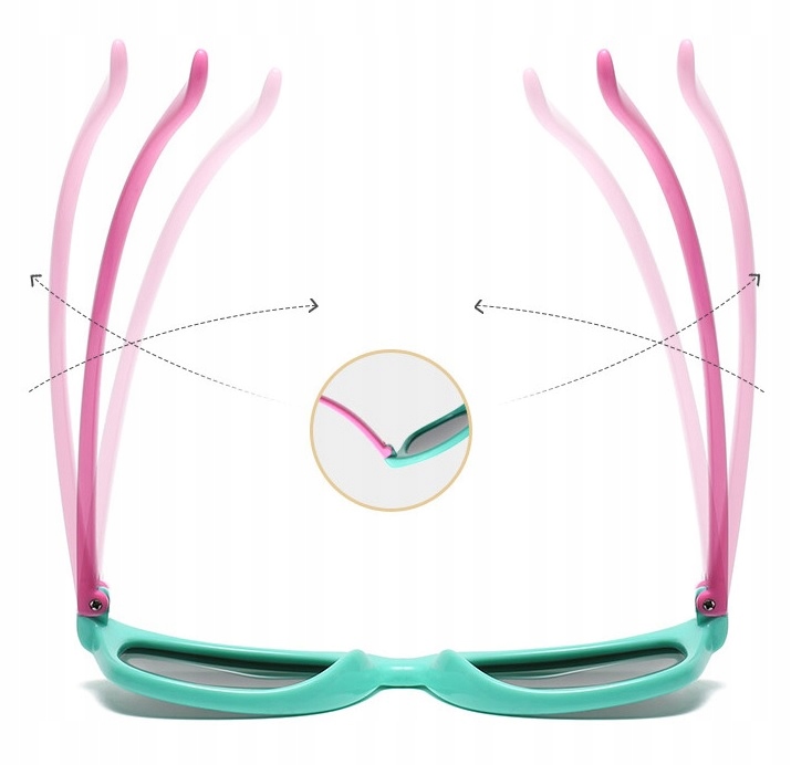 Dziecięce 5-9 lat GUMOWE Okulary przeciwsłoneczne z Polaryzacją dla dzieci