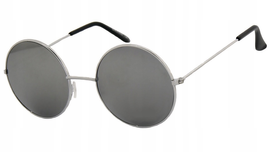 LENONKI Okulary przeciwsłoneczne Okrągłe SREBRNE