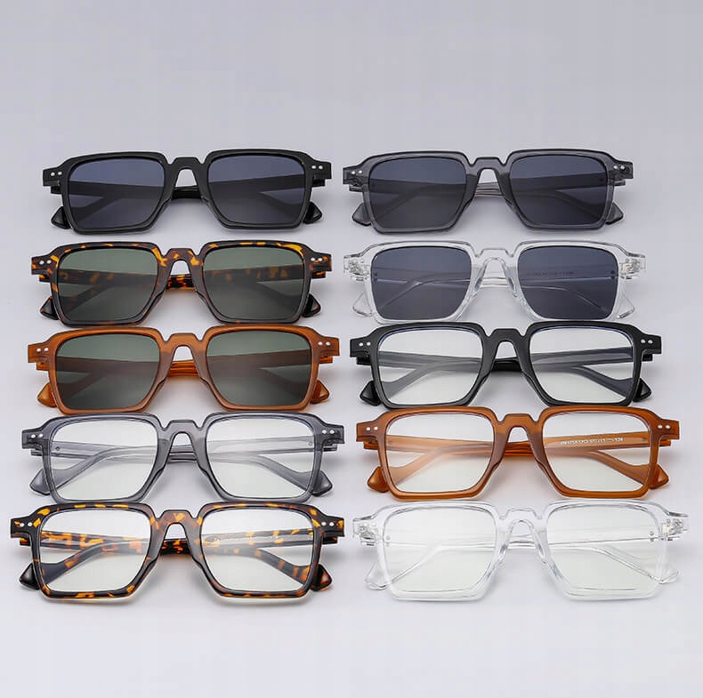 OKULARY PRZECIWSŁONECZNE filtr UV400 szare damskie męskie + ETUI + ŚCIERKA