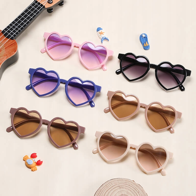 Dziecięce Okulary przeciwsłoneczne SERCE dla DZIEWCZYNKI dzieci + ETUI