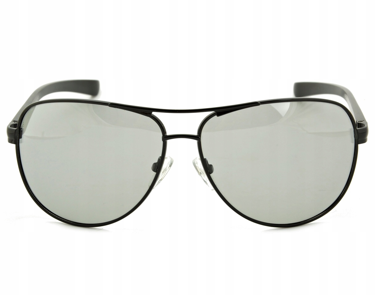 Okulary POLARYZACYJNE FOTOCHROM Pilotki Aviatory PRZECIWSŁONECZNE UV400 Męs