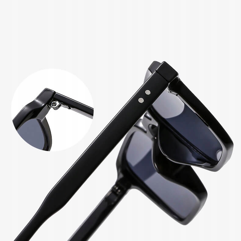 OKULARY PRZECIWSŁONECZNE filtr UV400 szare damskie męskie + ETUI + ŚCIERKA