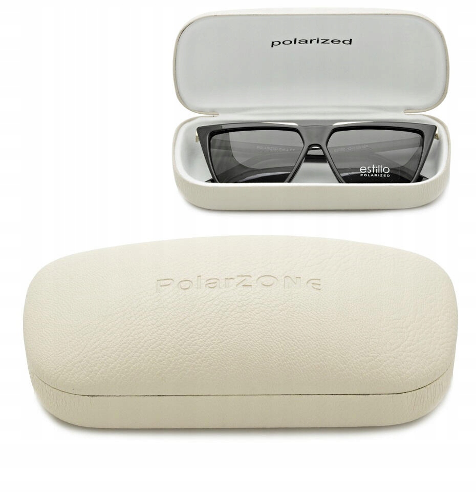 Twarde etui KREMOWE Futerał na okulary PolarZone