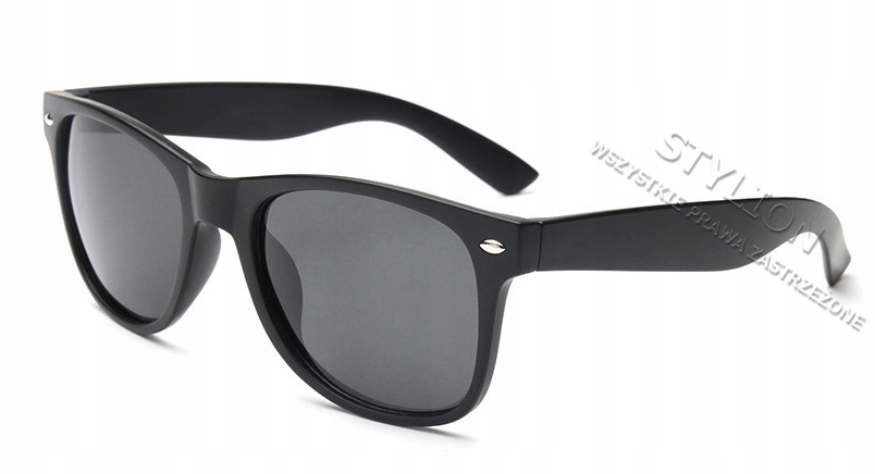 OKULARY z POLARYZACJĄ UNISEX NERDY czarne MATOWE PRZECIWSŁONECZNE UV400
