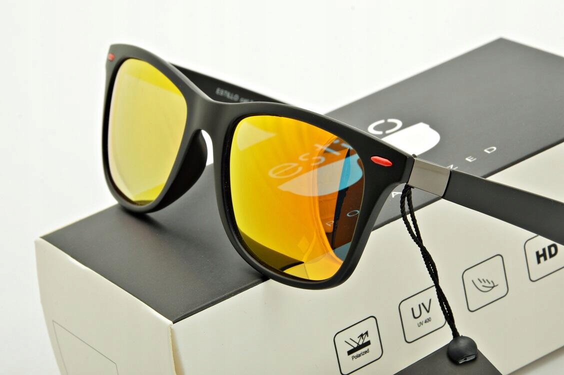 Okulary POLARYZACYJNE Lustro Przeciwsłoneczne Nerd marki ESTILLO + GRATISY