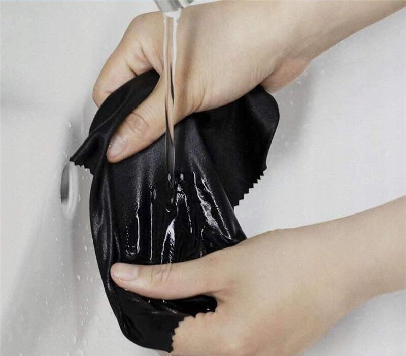 ŚCIERECZKA DO OKULARÓW Mikrofibra okulary CZARNA