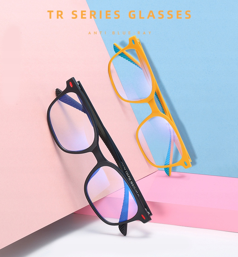 Dziecięce okulary do Komputera BLUE LIGHT zerówki OCHRONNE + ETUI + SZMATKA