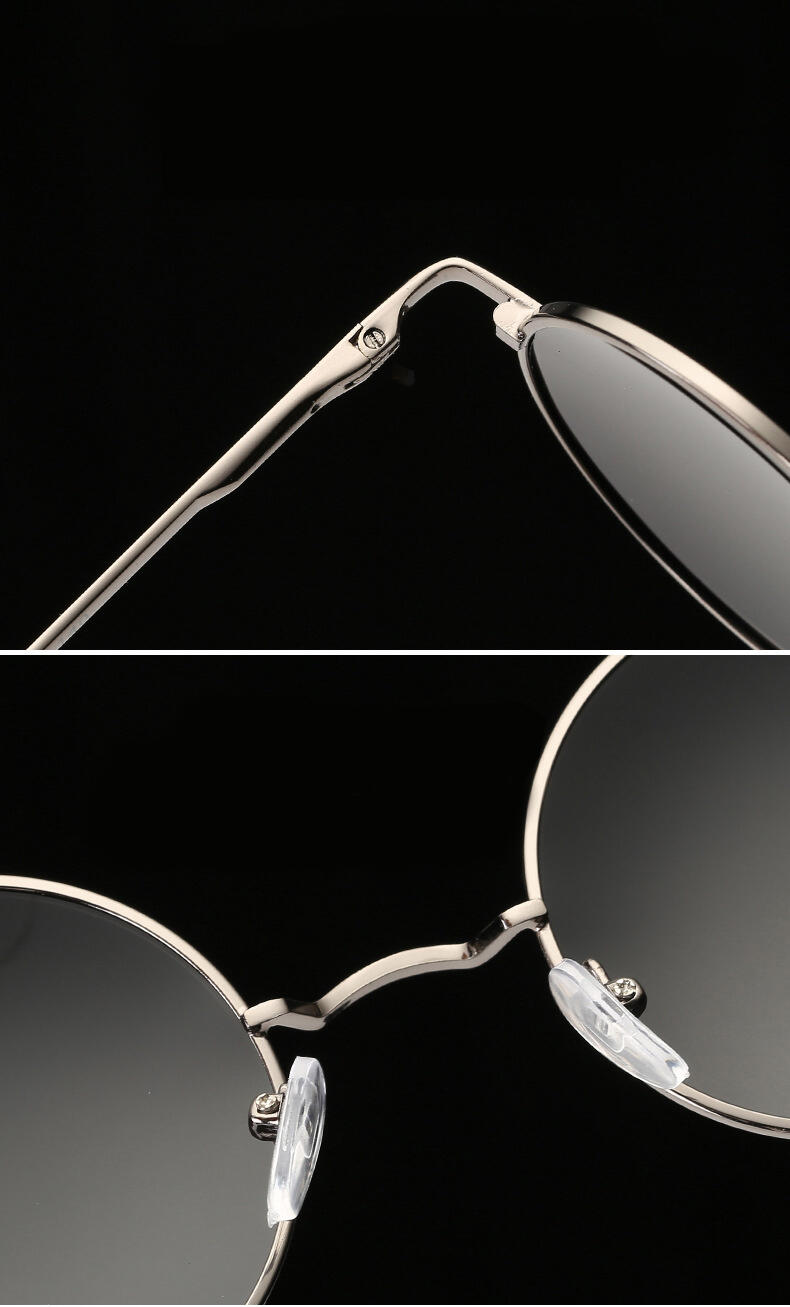 SREBRNE LENONKI OKRĄGŁE Okulary PRZECIWSŁONECZNE