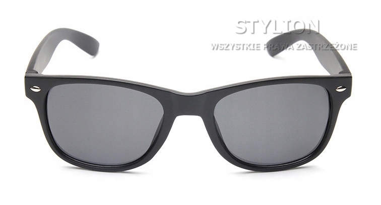 OKULARY z POLARYZACJĄ UNISEX NERDY czarne MATOWE PRZECIWSŁONECZNE UV400