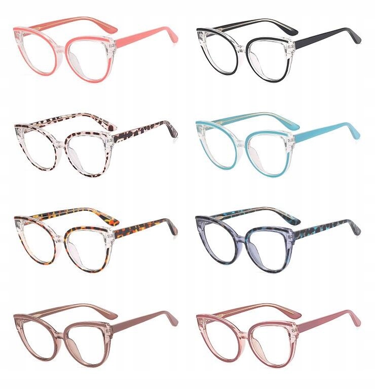 SOLIDNE Damskie Okulary Zerówki do KOMPUTERA Blue Light UV OPRAWKI Flexy OC