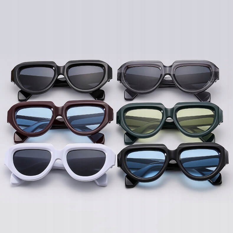 OKULARY PRZECIWSŁONECZNE filtr UV400 Szare damskie męskie + ETUI + ŚCIERKA