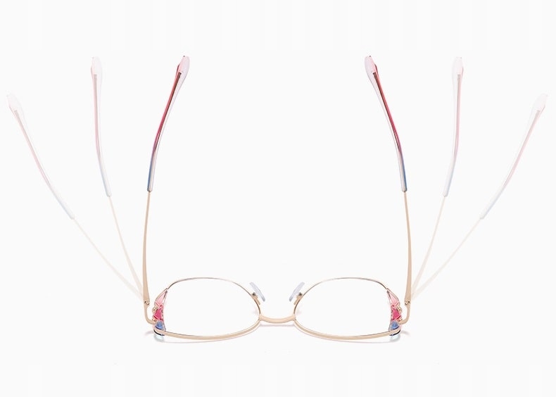 ZŁOTE Damskie Okulary Zerówki do KOMPUTERA Blue Light UV OPRAWKI Flexy OCHR