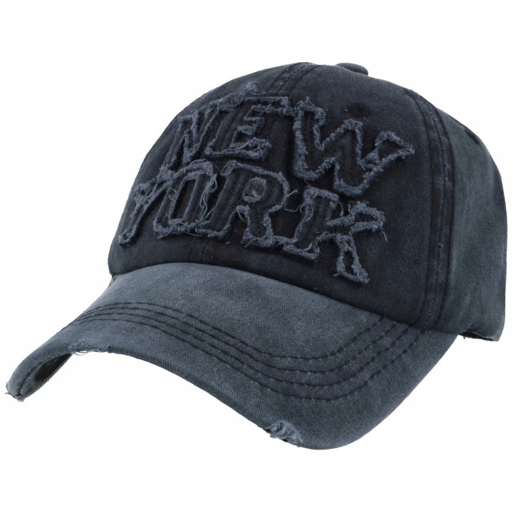 CZAPKA z Daszkiem BEJSBOLÓWKA przecierana Szara