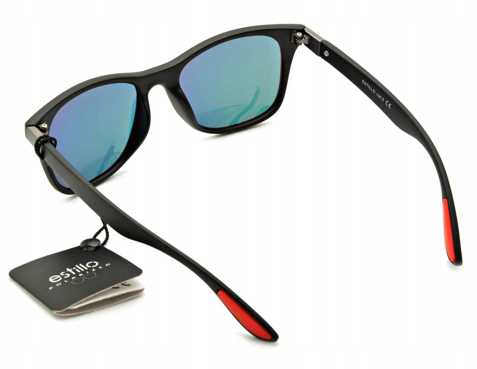 Okulary POLARYZACYJNE Lustro Przeciwsłoneczne Nerd marki ESTILLO + GRATISY