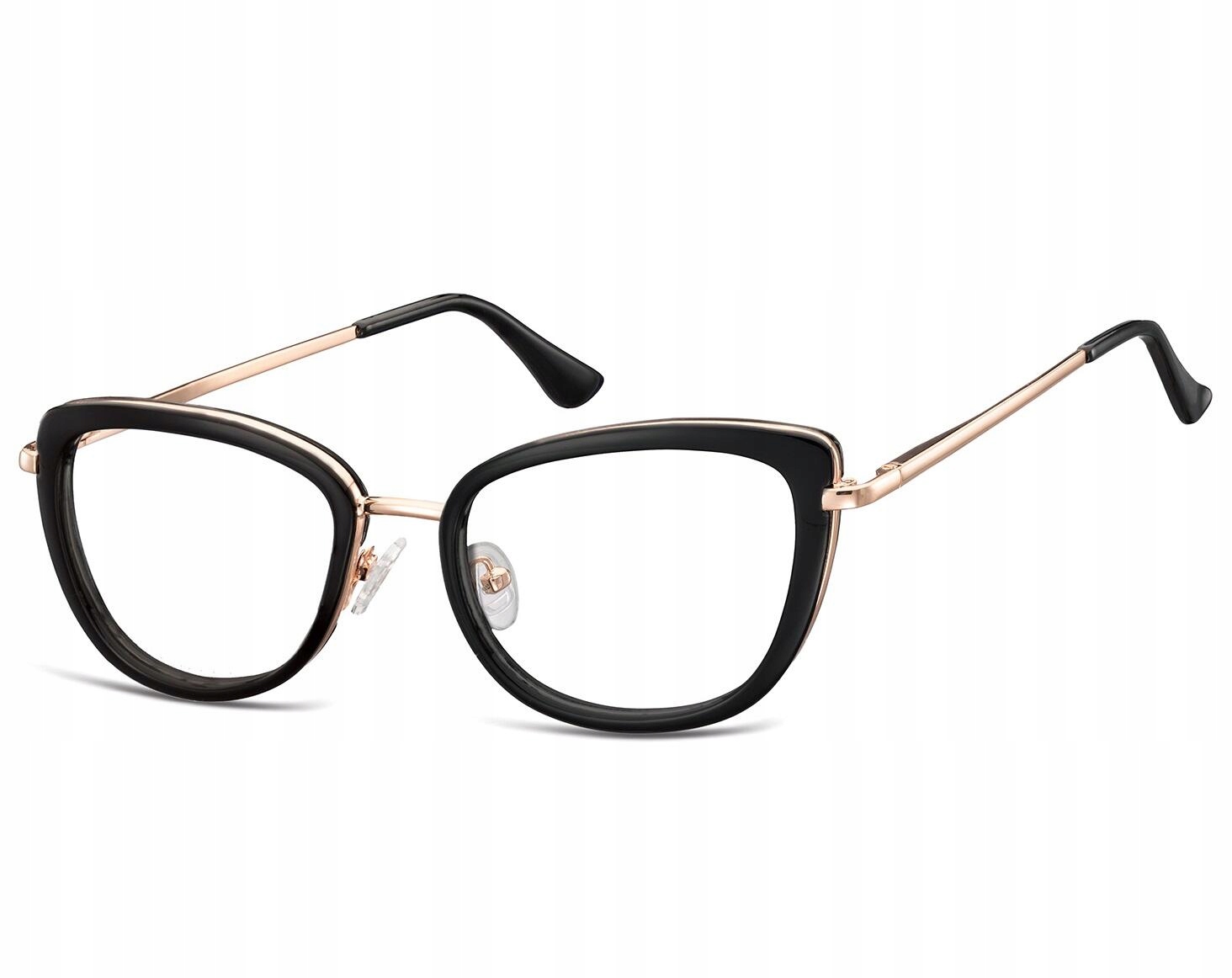 OKULARY ZERÓWKI okulary POD KOREKCJĘ Kocie CZARNE