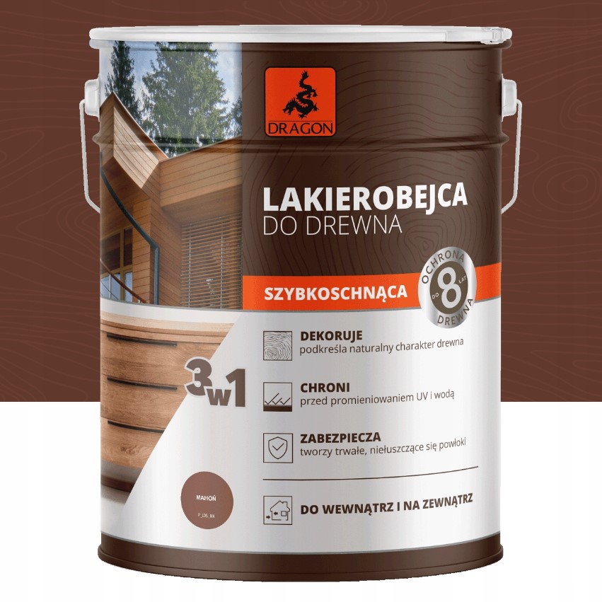 Lakierobejca do drewna Mahoń