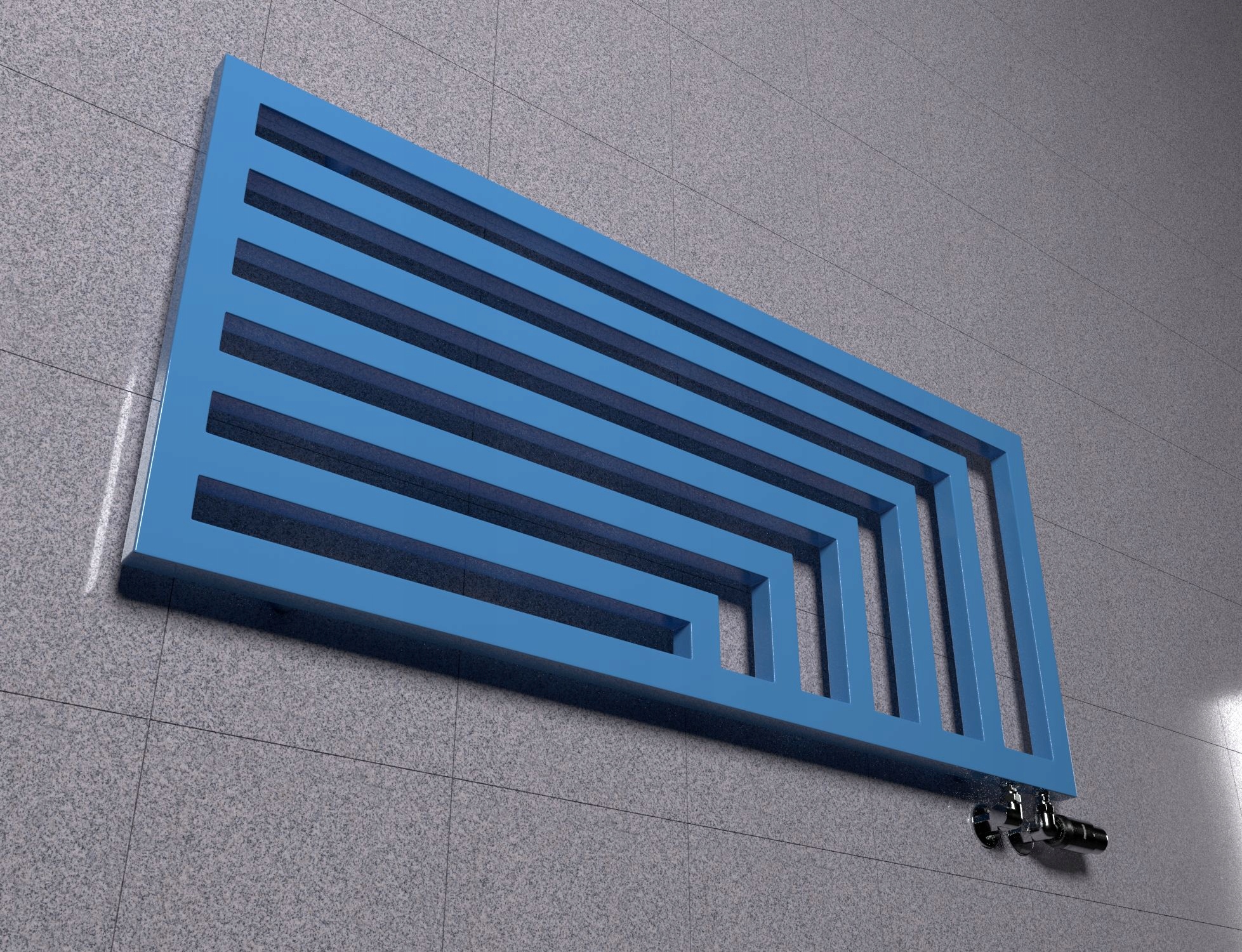 GRZEJNIK LAOS POZIOMY-PDV 52x80 NIEBIESKI