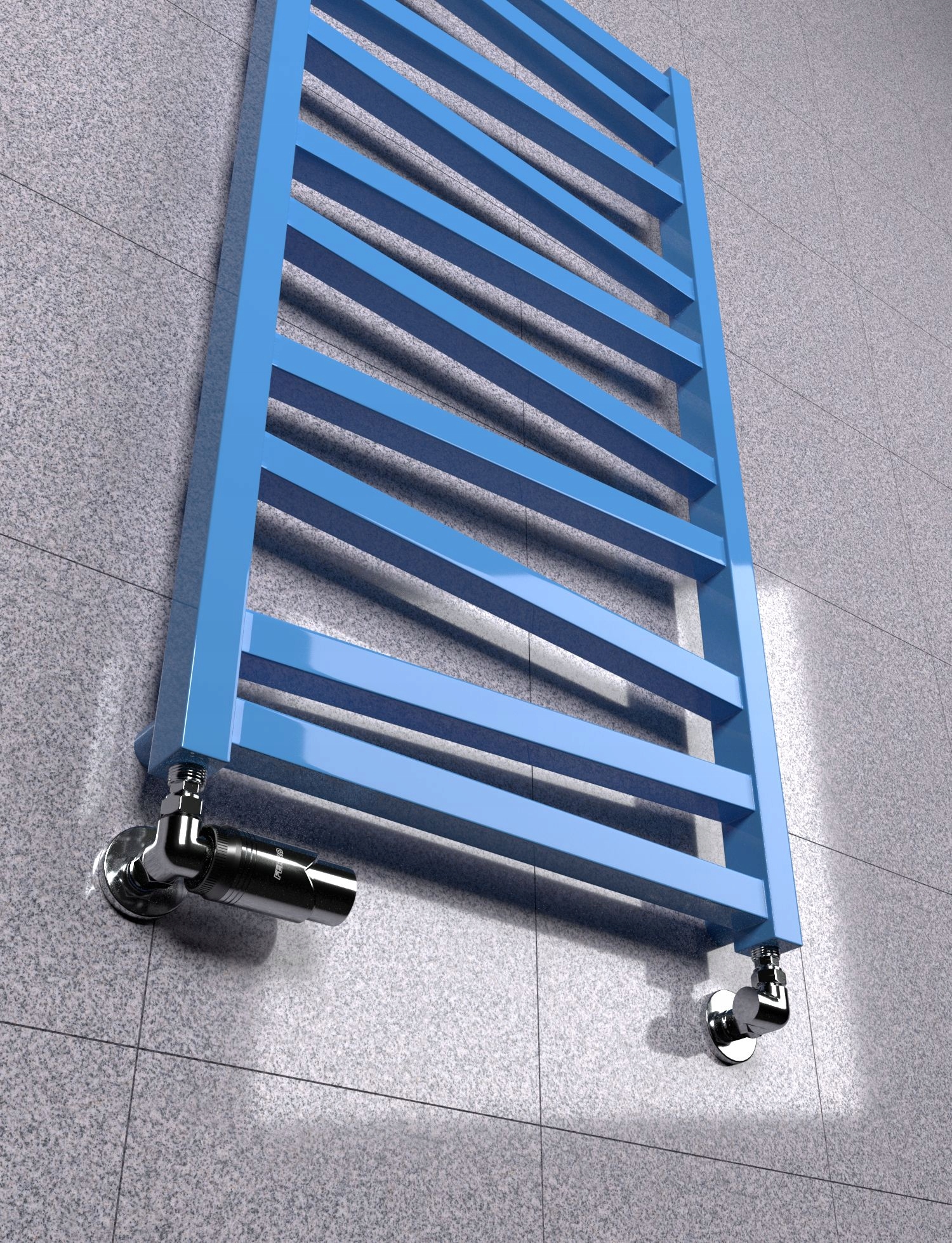 Grzejnik dekoracyjny ZYGZAK 970x500 NIEBIESKI