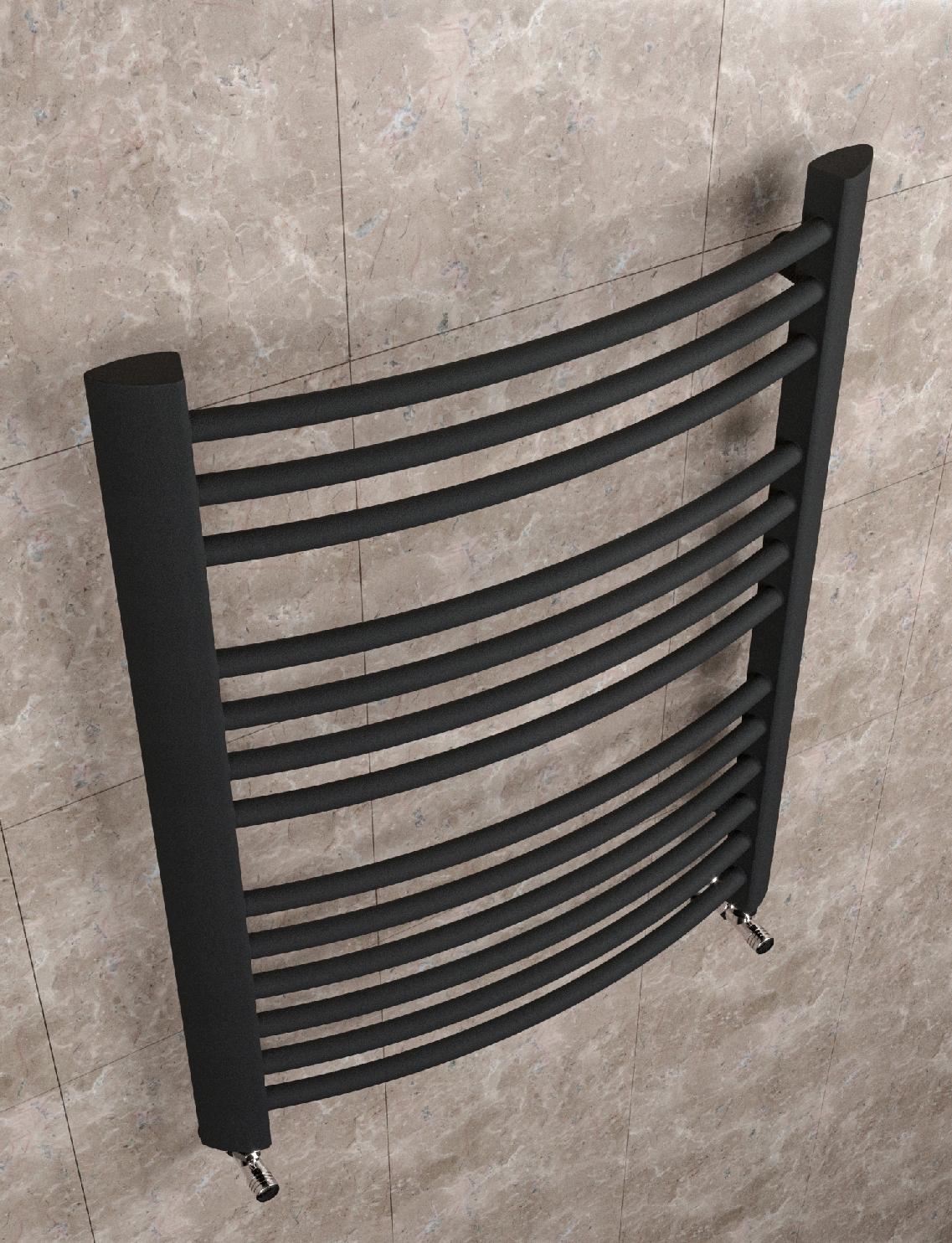 GRZEJNIK ŁAZIENKOWY CASUAL 1350x670 CZARNA STRUKT