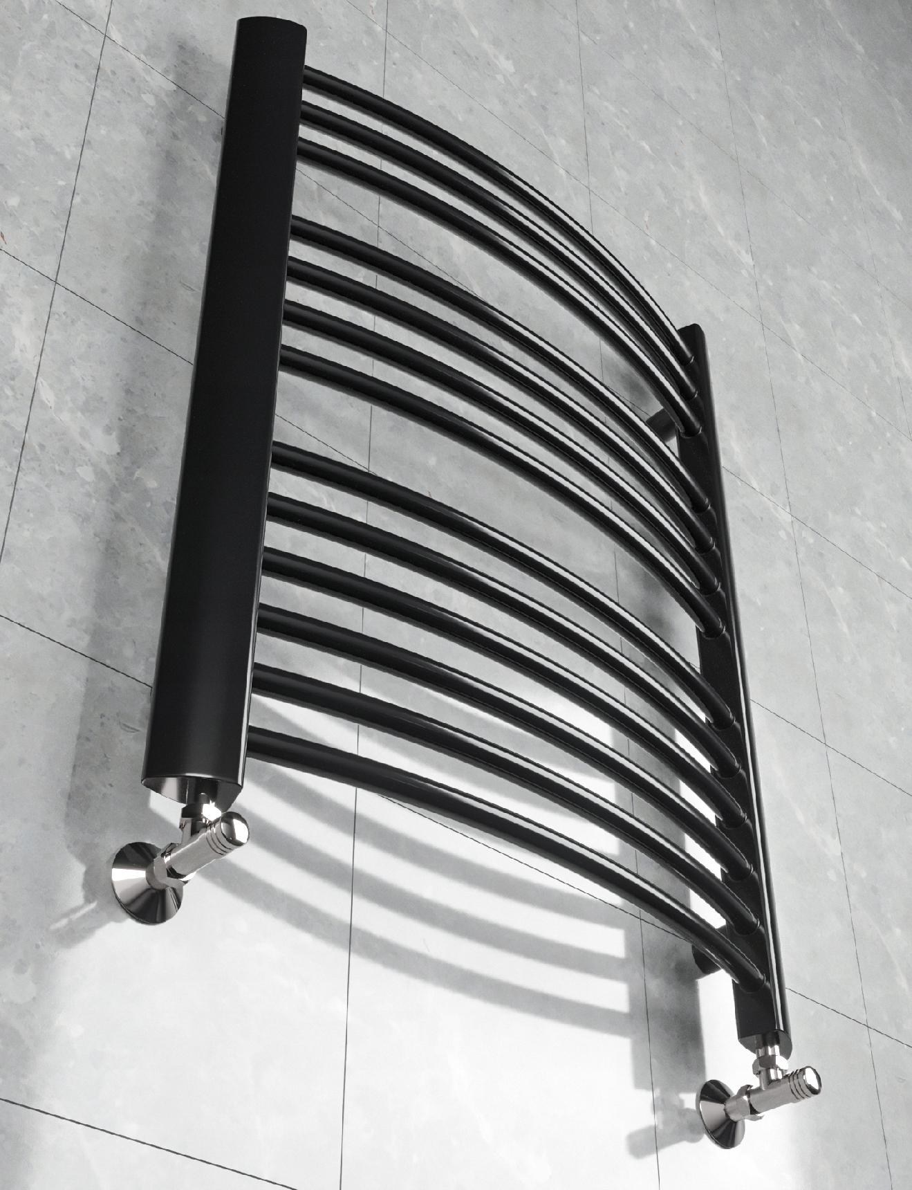 GRZEJNIK ŁAZIENKOWY CASUAL 720x570 CZARNY POŁYSK