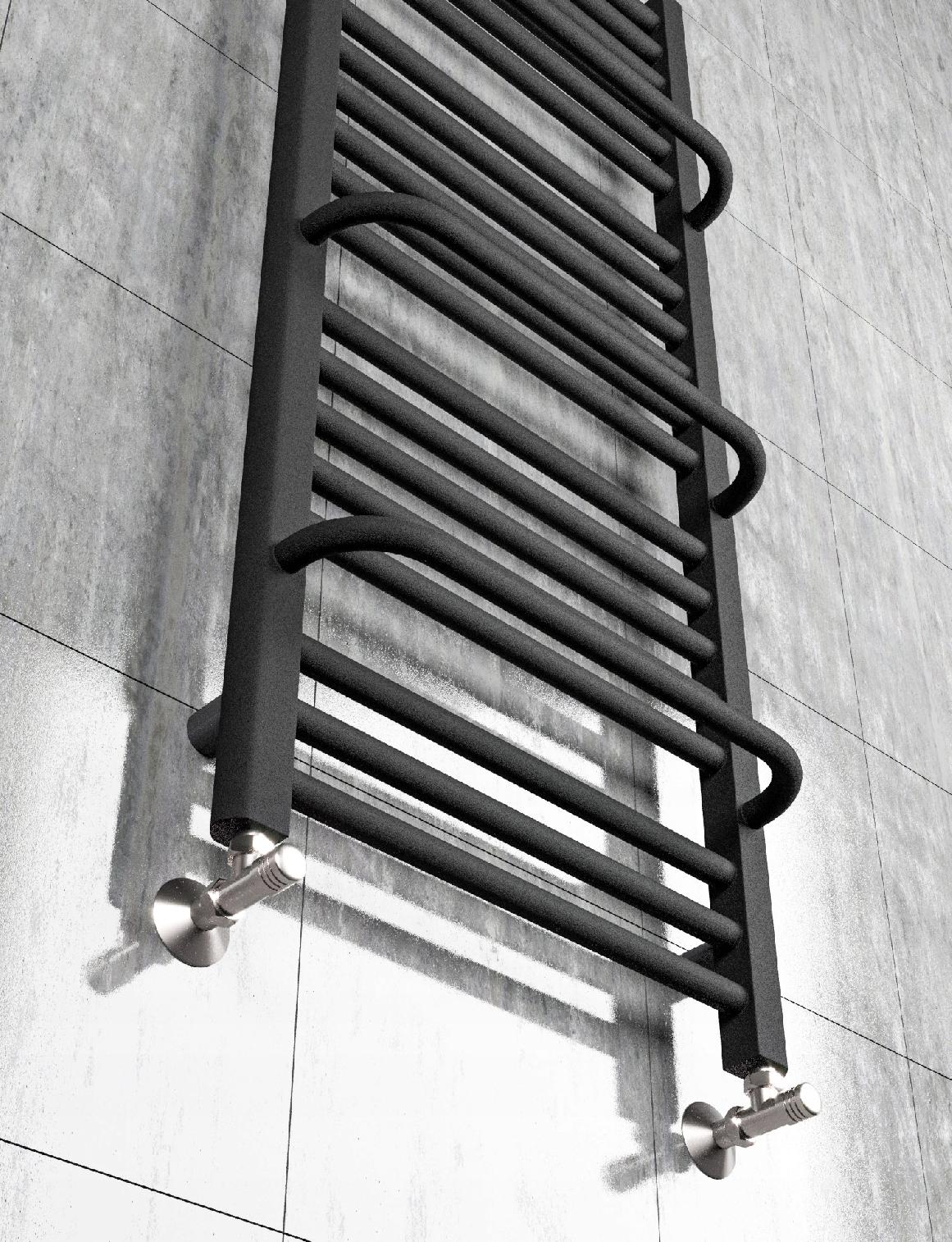 GRZEJNIK ŁAZIENKOWY POWER 1580x550 CZARNA STRUKTUR