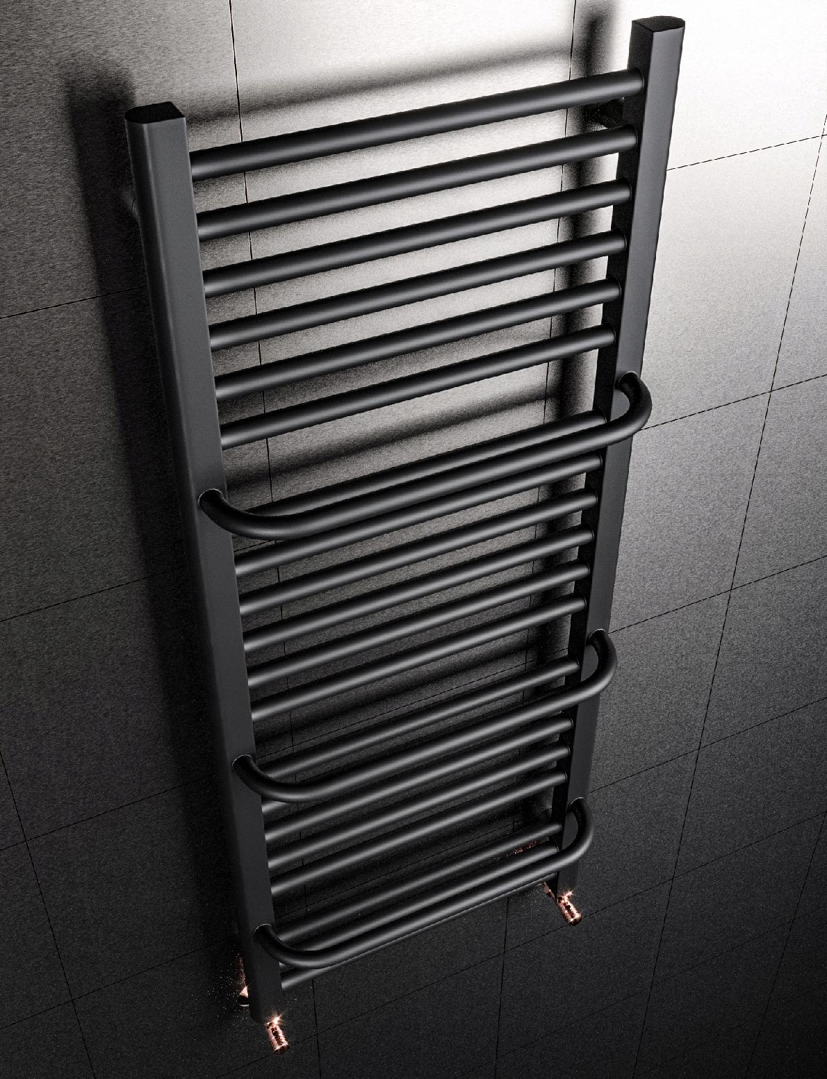 GRZEJNIK ŁAZIENKOWY POWER 1350x550 CZARNY MAT