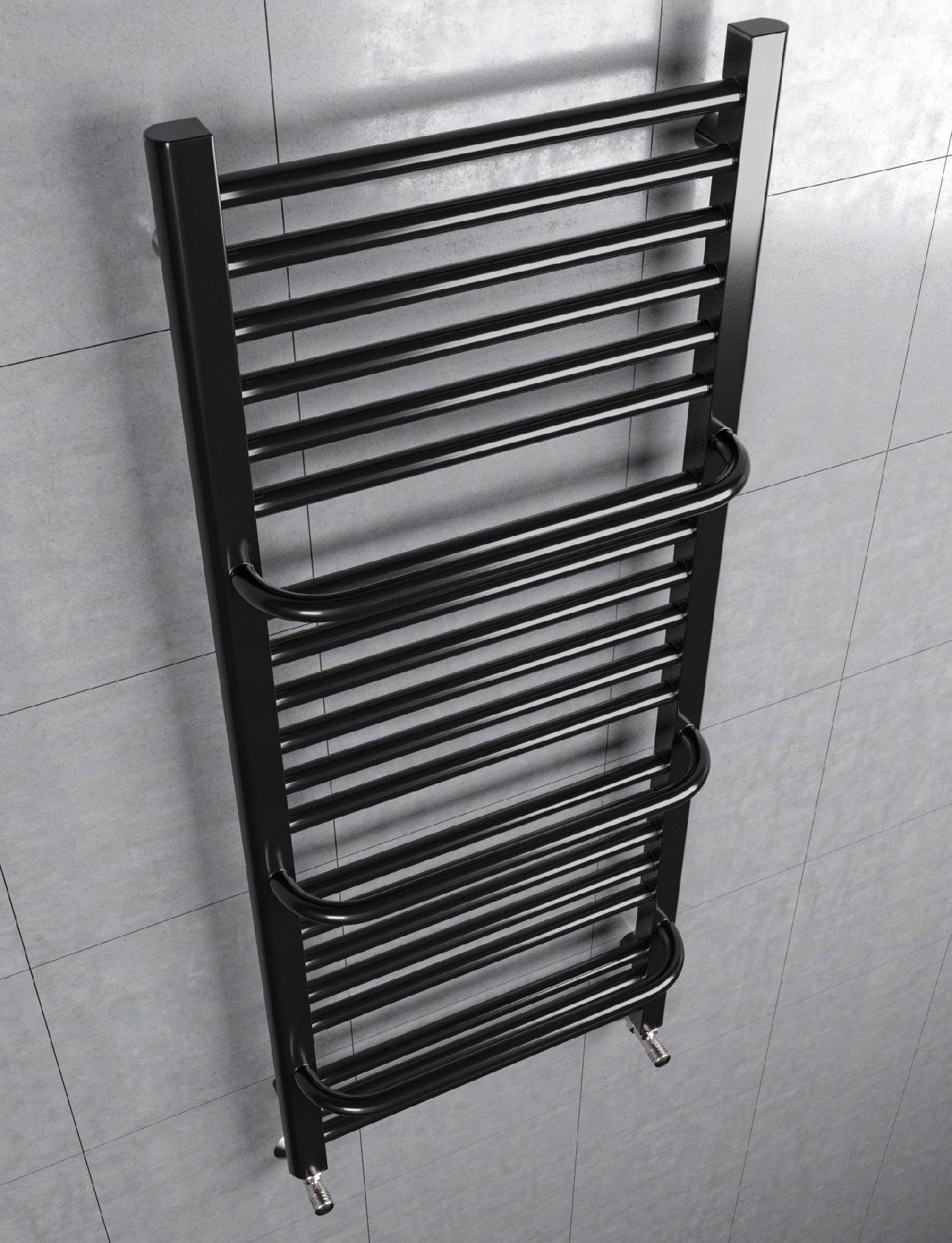 GRZEJNIK ŁAZIENKOWY POWER 480x450 CZARNY POŁYSK