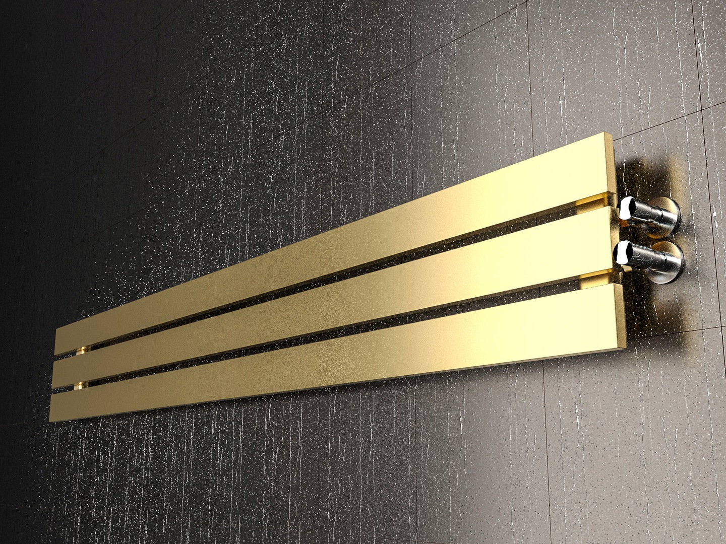 Grzejnik pokojowy poziomy BELLOSLIM 22x140 złoty