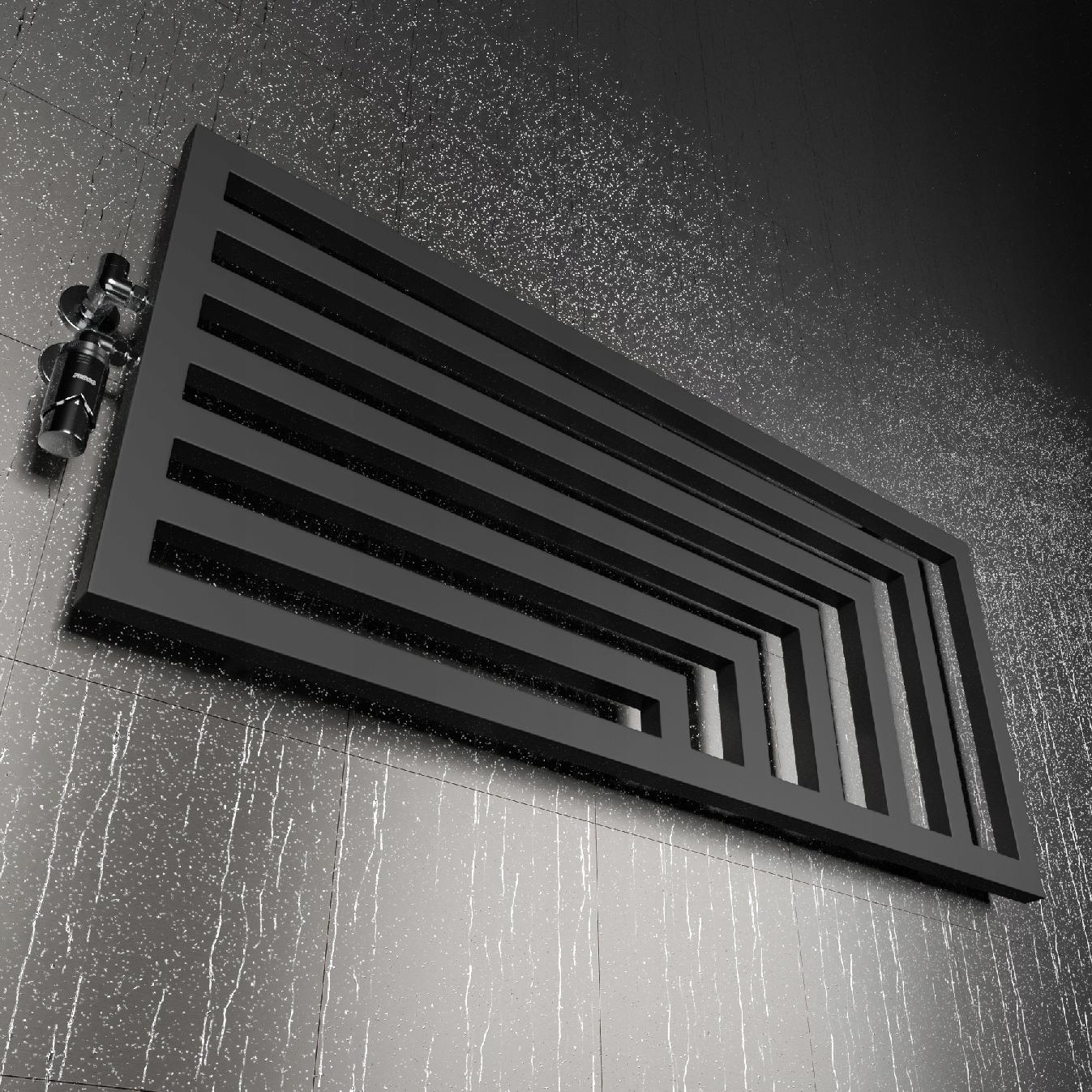 POZIOMY GRZEJNIK LAOS 52x160 CZARNY MAT