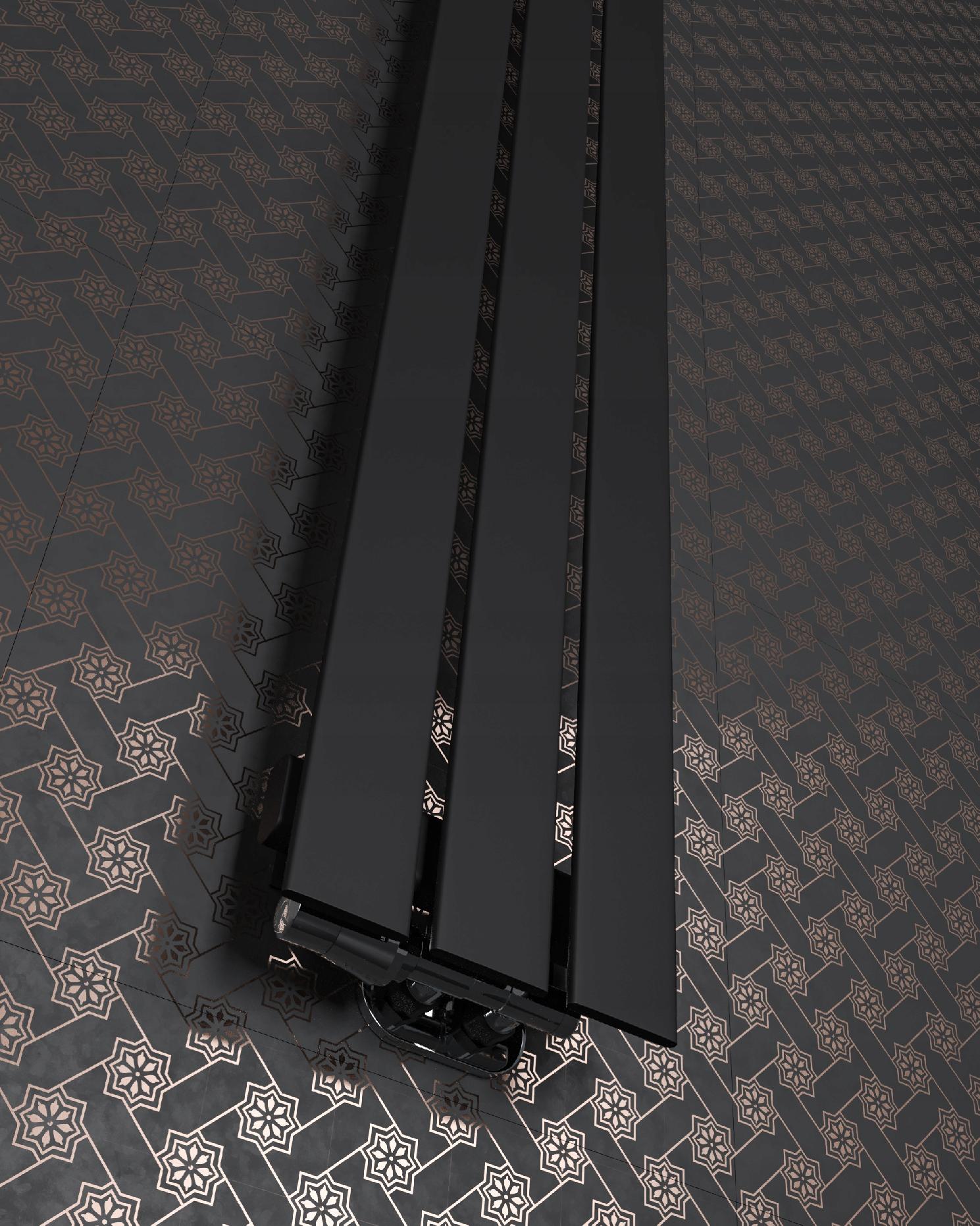 GRZEJNIK DEKORACYJNY BELLOSLIM 120x22 CZARNY MAT