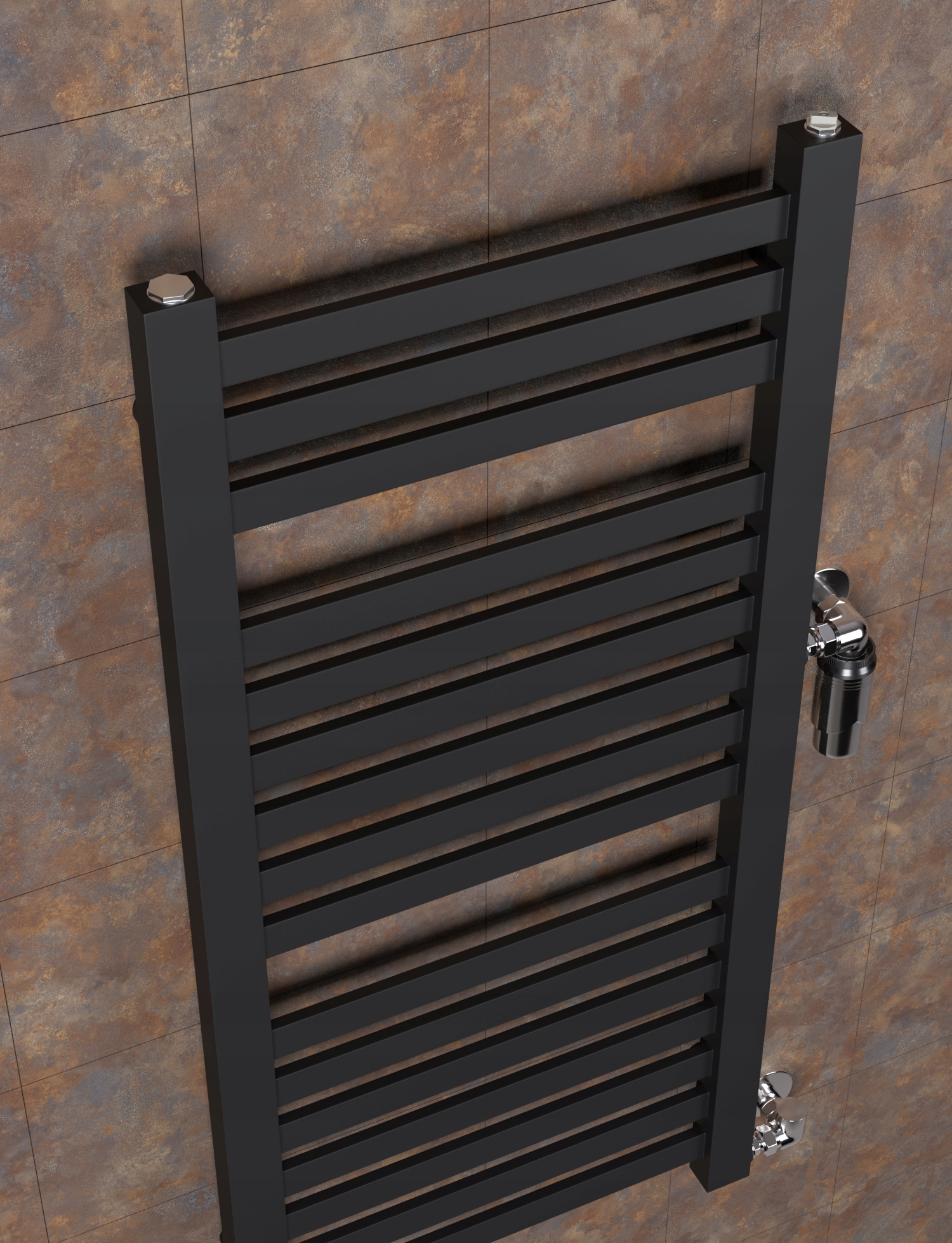 Grzejnik łazienkowy MultiPRO 750x440 CZARNY MAT