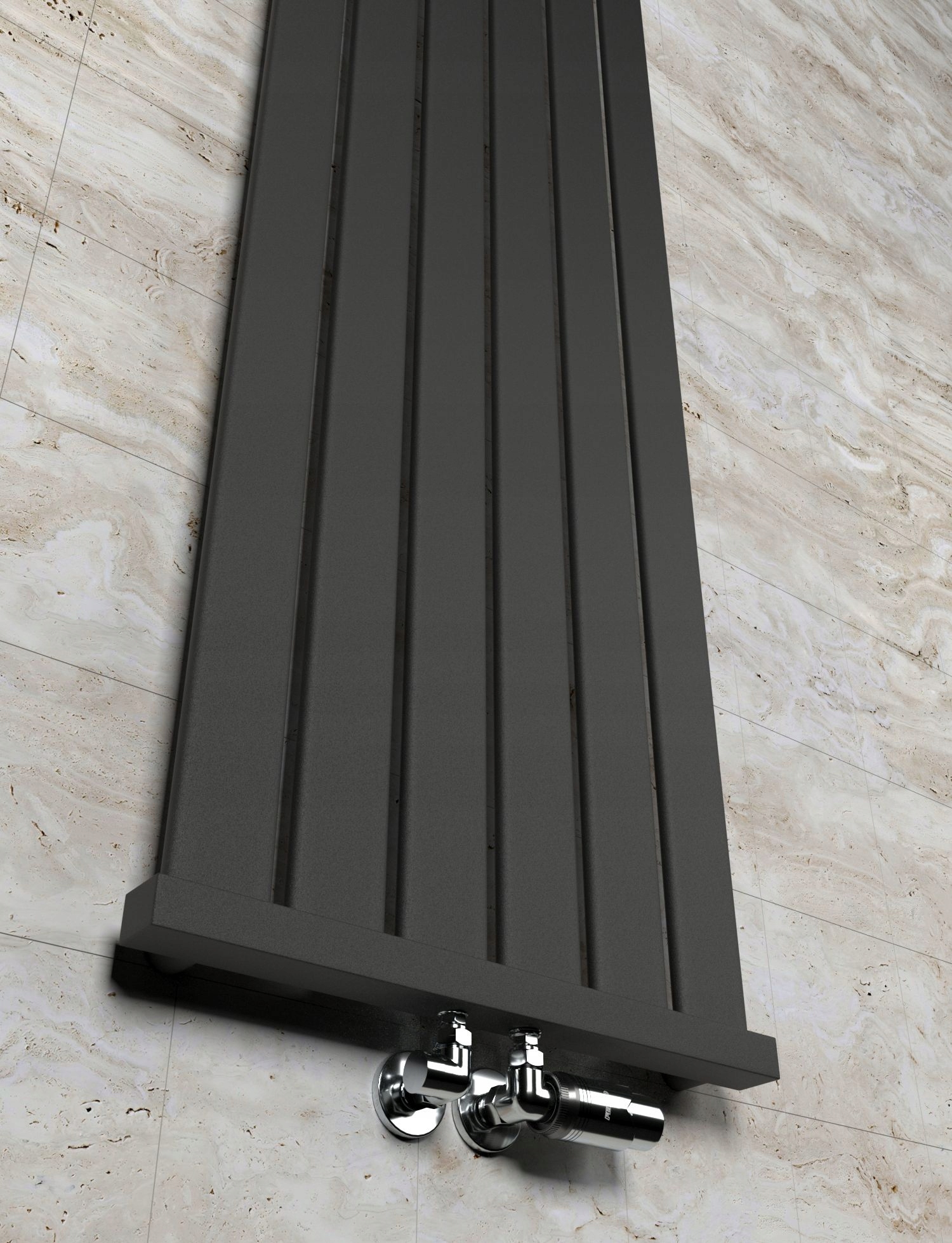 Grzejnik dekoracyjny LOTUS 160x30 CZARNA STRUKTURA