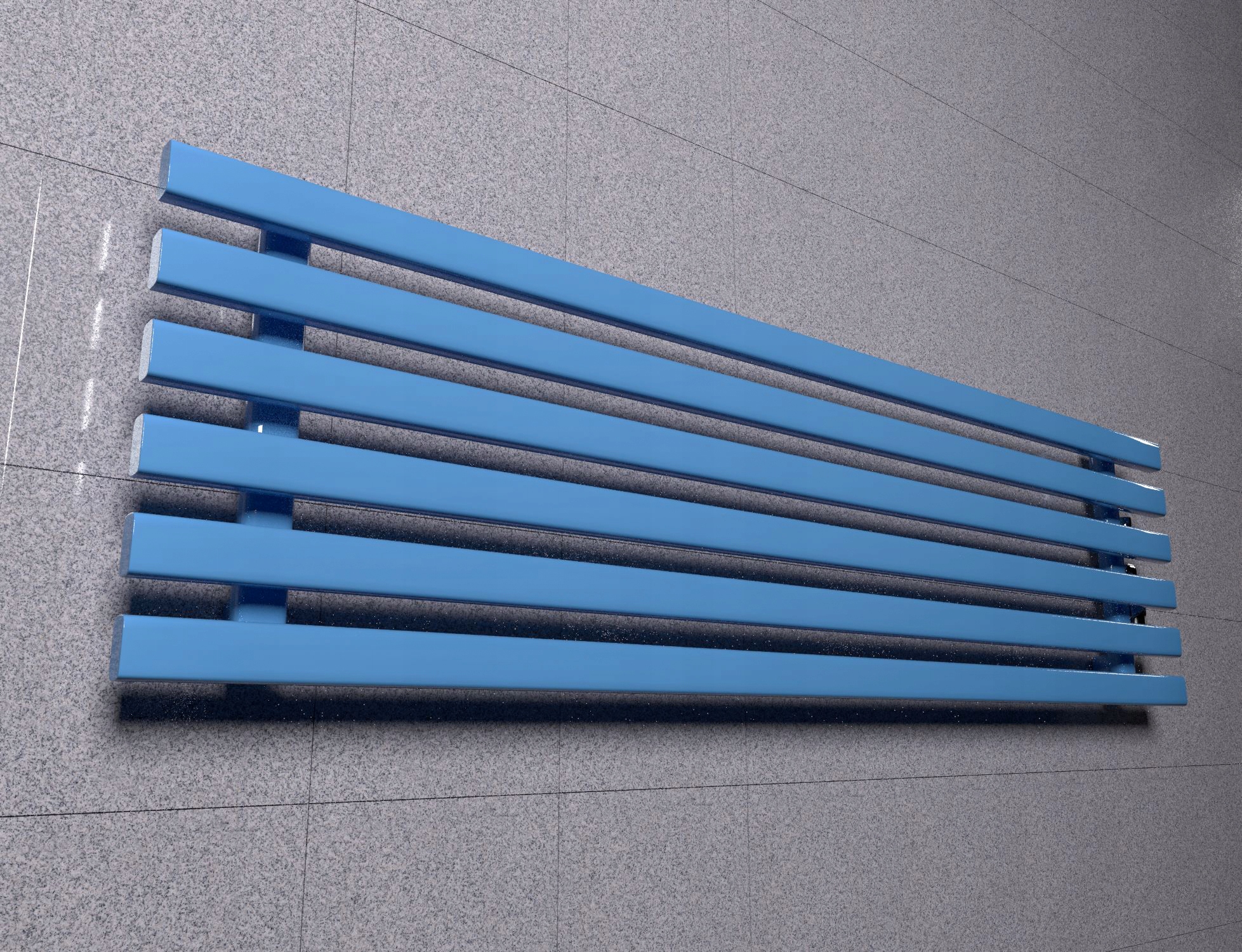 Grzejnik poziomy HORYZONT6 45x120 niebieski