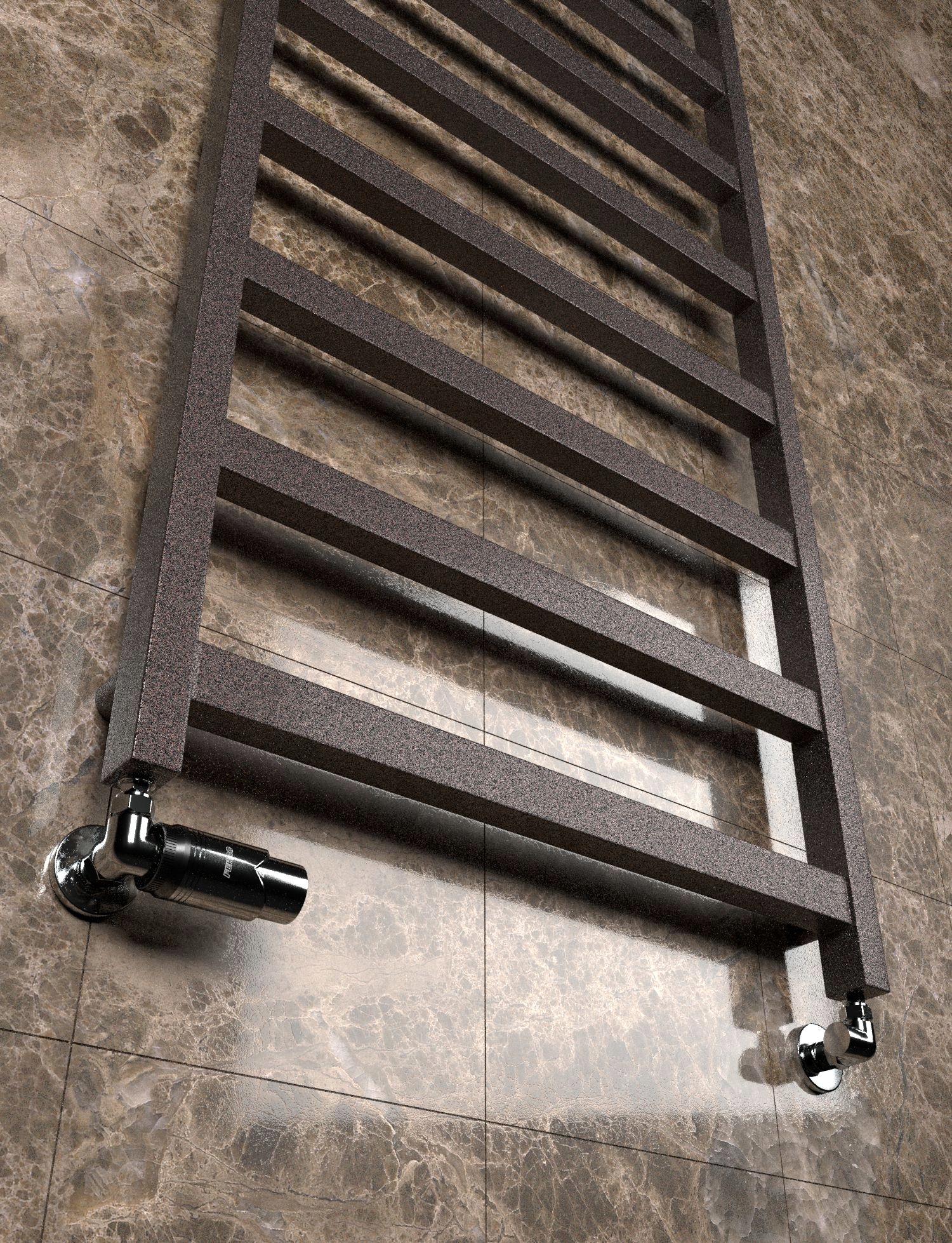 Grzejnik łazienkowy BOX 770x500 BORDO