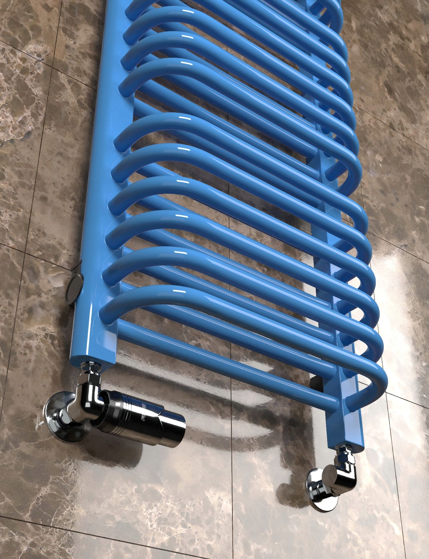 GRZEJNIK ŁAZIENKOWY OLD-SCHOOL 940x500 NIEBIESKI